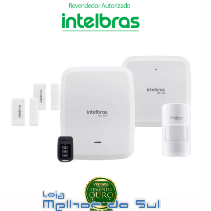 Kit Sistema de Alarme Sem Fio Contra Roubo AMT 8000 Slim - Intelbras